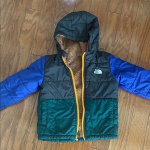 The North Face Kids' Blue and Green Puffer Jacket